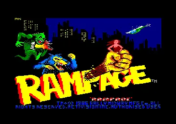 Rampage (UK) (1987) screen shot title